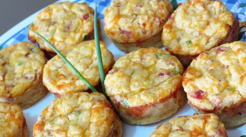 Receita: Muffin de Salame e Queijo Prato