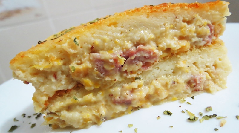 Receita: Torta de Bacon com Milho Verde