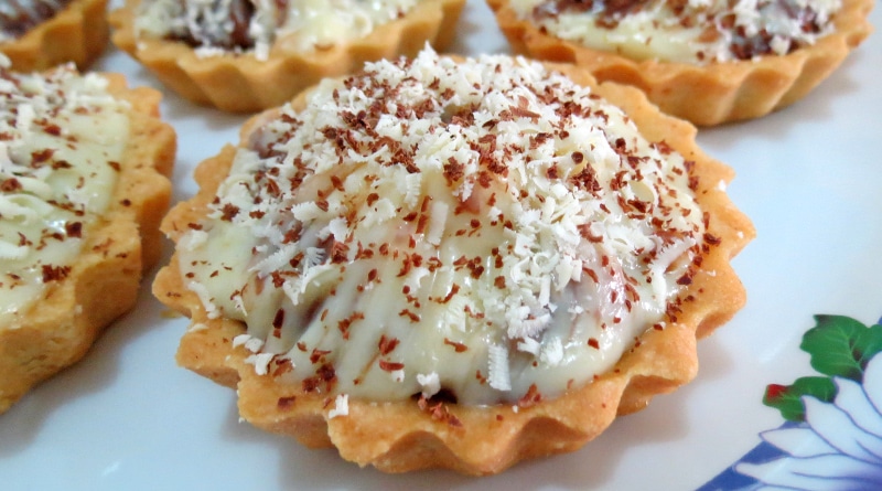 Receita: Tortinha de Creme Pâtissière de Chocolates Branco e Preto