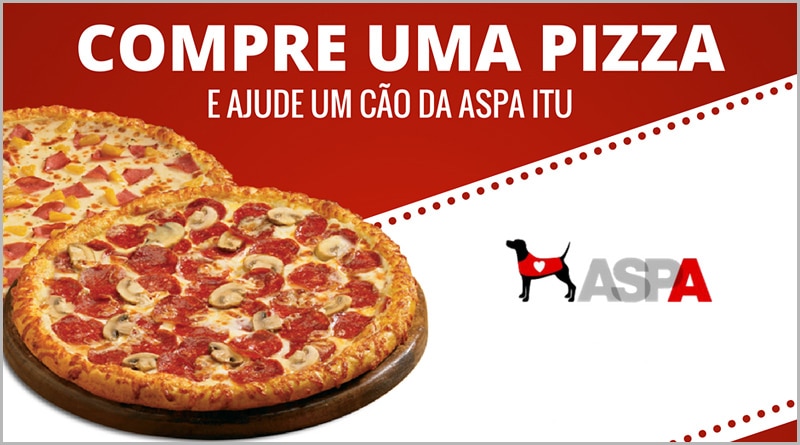 ASPA Itu promove a campanha "Compre uma Pizza e Ajude um Cão"