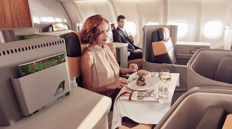 Alitalia: menu a bordo é o melhor do mundo para os passageiros frequentes