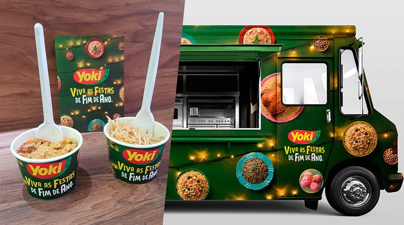 Food Truck Yoki distribui comida natalina de graça na Avenida Paulista