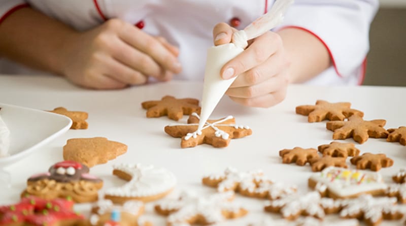 Polo Shopping sedia oficina infantil de decoração de biscoitos natalinos