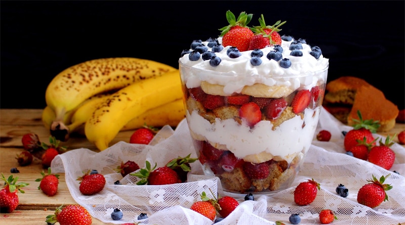 Receita: Trifle de Chocolate Branco e Frutas