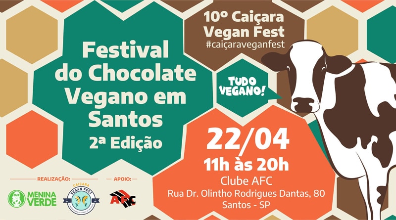 Santos recebe novamente o Festival do Chocolate Vegano neste domingo