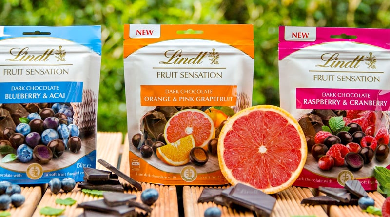 Lindt apresenta a linha de snacks Sensation Fruit
