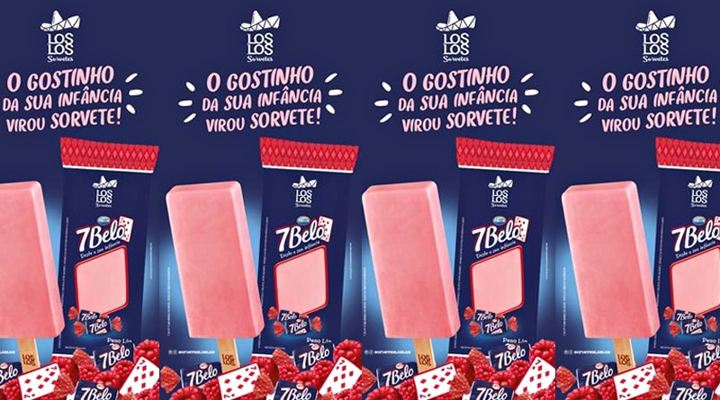 Bala 7 Belo da Arcor vira sorvete em co-branding com a Sorvetes LOS LOS