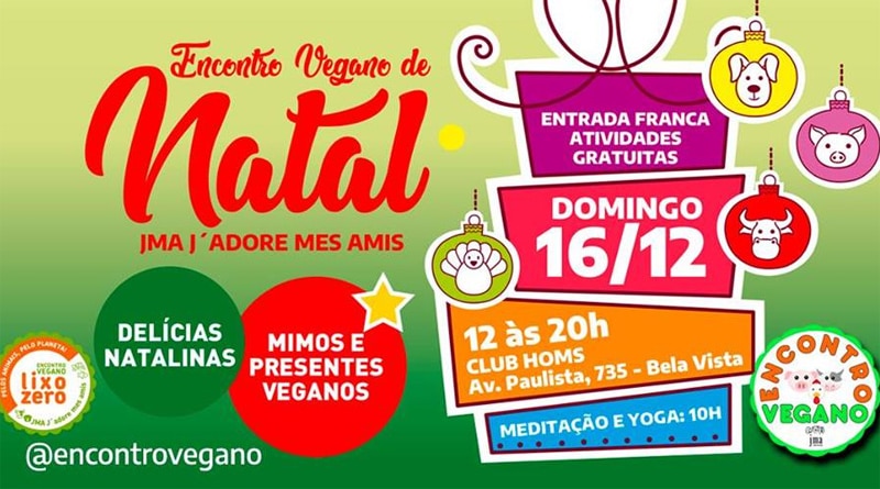 Encontro Vegano de Natal acontece no próximo domingo em São Paulo