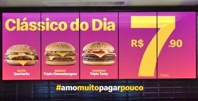 McDonald’s reduz preço dos Clássicos do Dia