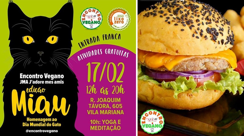 Encontro Vegano JMA Edição MIAU acontece no dia 17 em São Paulo