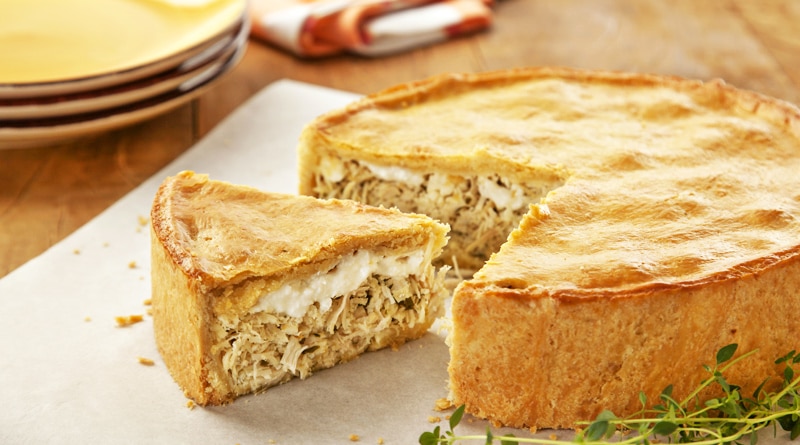 Receita: Torta de Frango com Queijo Cottage
