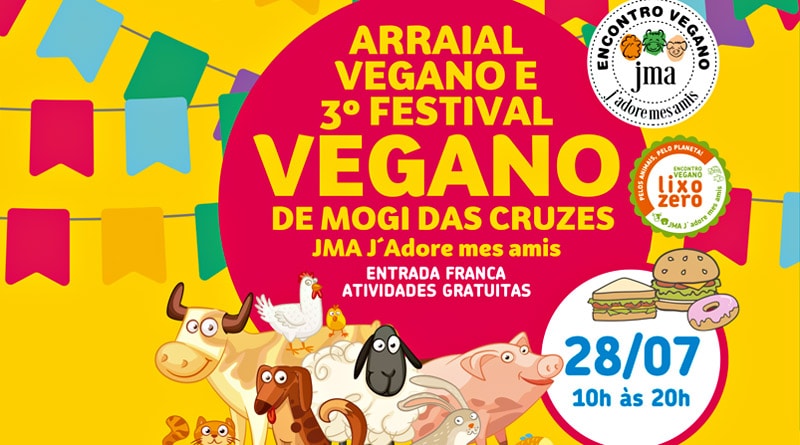Arraial Vegano e 3º Festival Vegano de Mogi das Cruzes ocorre neste domingo