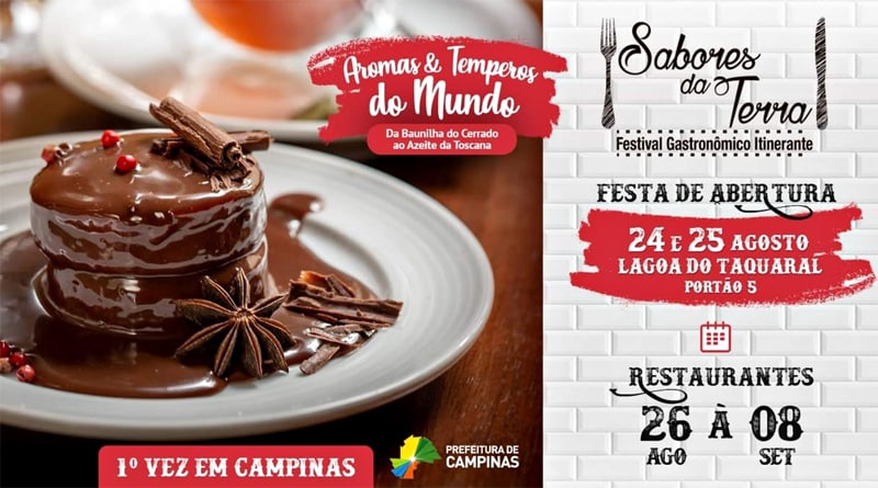 Festival Sabores da Terra começa em Campinas neste fim de semana