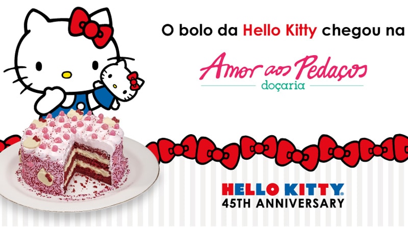Amor aos Pedaços lança bolo em homenagem aos 45 anos da Hello Kitty
