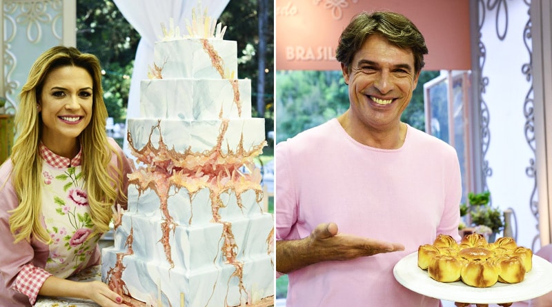 Bake Off Brasil tem "Bolo Marmorizado com Cristais" e "Pão Estrela"