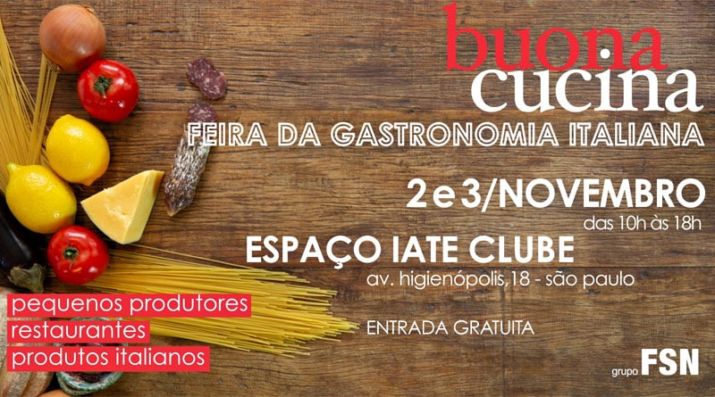 3ª edição da Feira Buona Cucina acontece nos dias 2 e 3 de novembro na capital