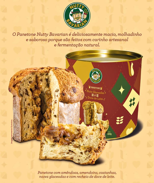 Panetones da Nutty Bavarian chegam aos pontos de vendas em novembro