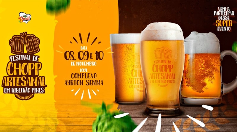 Ribeirão Pires recebe festivais de chopp e churros nos dias 8, 9 e 10 de novembro