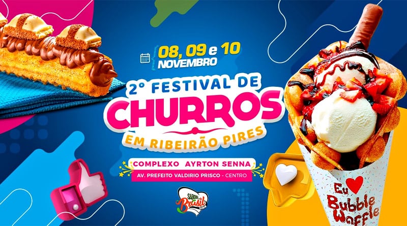 Ribeirão Pires recebe festivais de chopp e churros nos dias 8, 9 e 10 de novembro