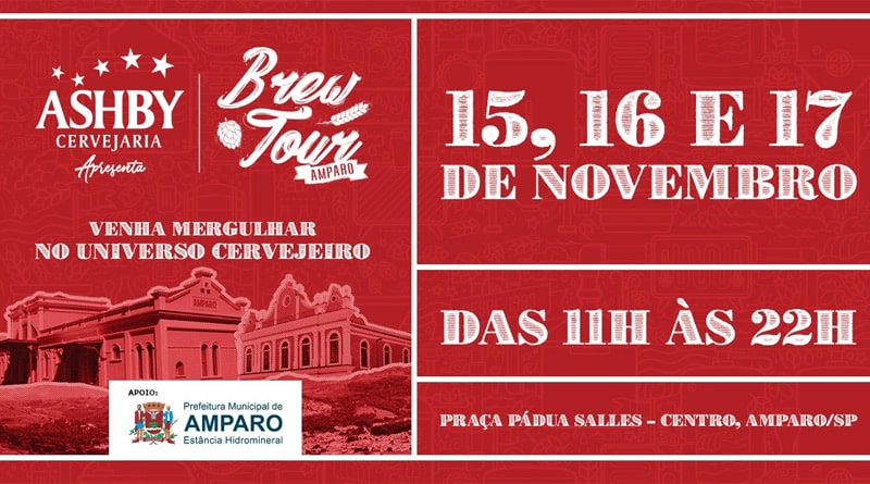 Ashby Cervejaria apresenta o Brew Tour Amparo nos dias 15, 16 e 17