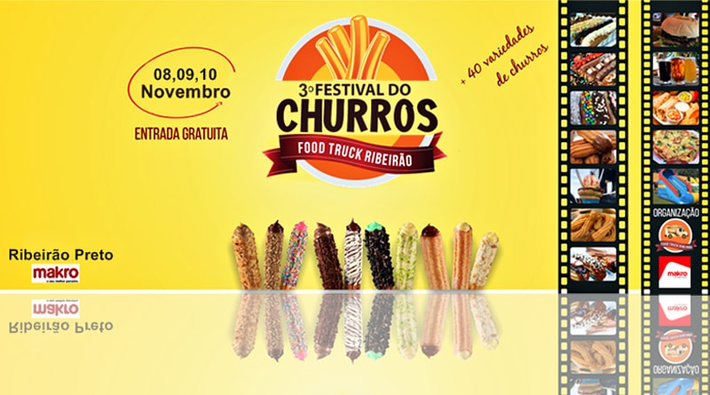 Ribeirão Preto recebe 3º Festival do Churros nos dias 8, 9 e 10 de novembro