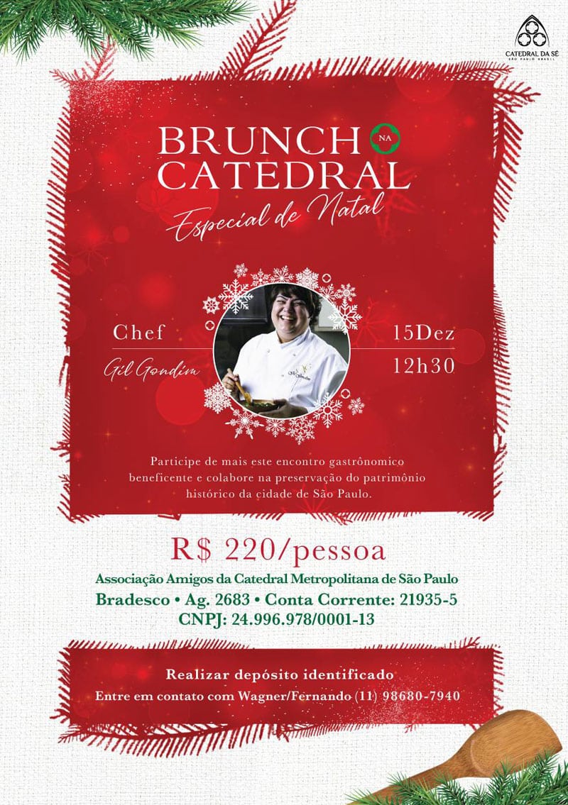 Em SP, Brunch na Catedral comemora o Natal com menu da chef Gil Gondim