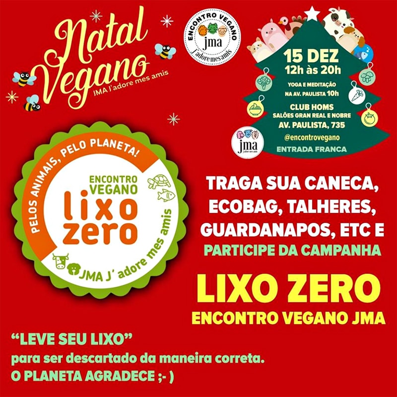 Natal Vegano JMA ocorre em São Paulo no dia 15