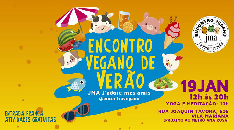 Encontro Vegano de Verão JMA ocorre em São Paulo no dia 19, domingo