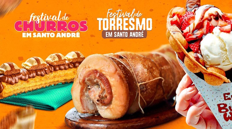 Festival de Torresmo e de Churros acontecem em Santo André neste fim de semana