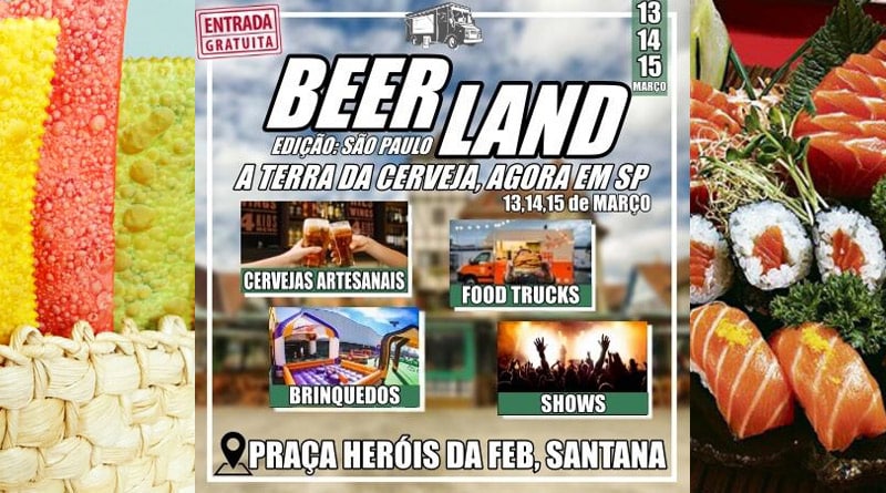 BeerLand acontece no bairro Santana, em São Paulo, entre os dias 13 e 15
