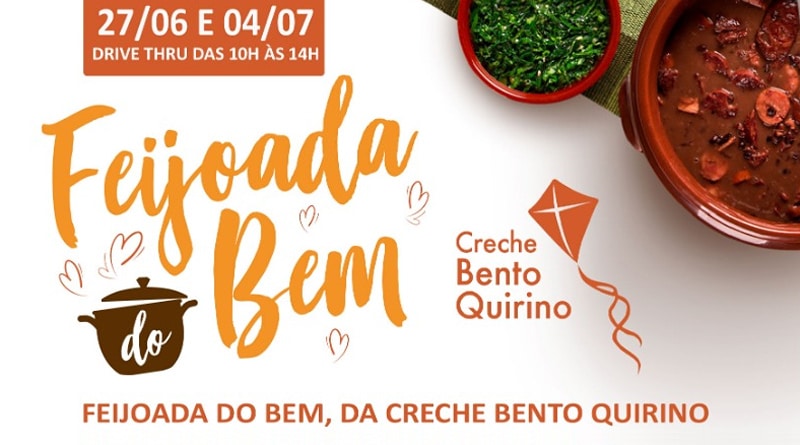 Creche Bento Quirino em Campinas realiza Feijoada do Bem por drive thru