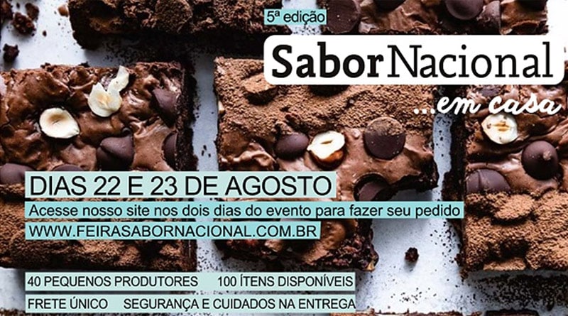 5ª edição da Feira Sabor Nacional Em Casa ocorre nos dias 22 e 23