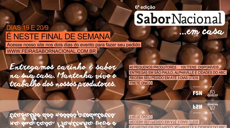 6ª edição da Feira Sabor Nacional Em Casa acontece neste fim de semana