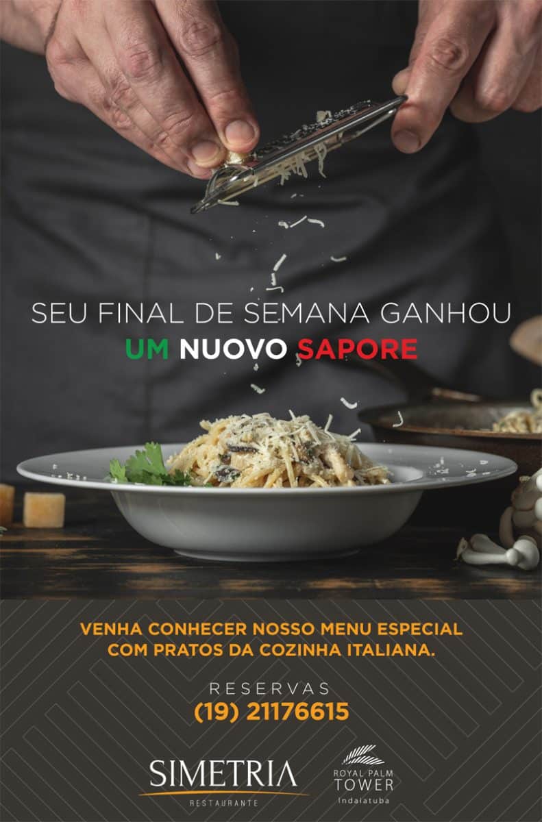 Festival Italiano é destaque do menu do Simetria Restaurante em Indaiatuba