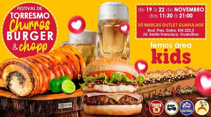 Guarulhos recebe Festival de Torresmo, Churros, Burger & Chopp entre os dias 19 e 22