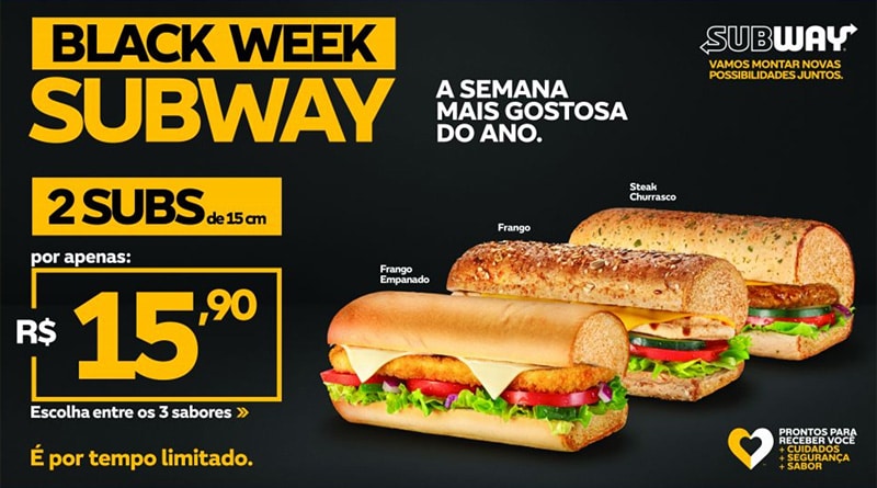 Subway realiza Sub Week entre 23 e 29/11