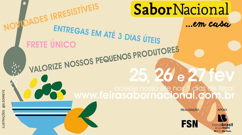 9ª Feira Sabor Nacional Em Casa acontece entre os dias 25 e 27 em São Paulo