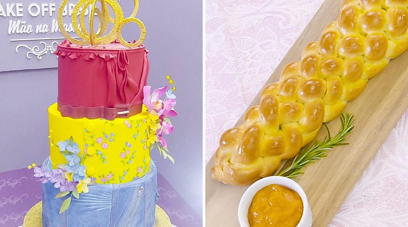 Bake Off Brasil – Celebridades tem “Bolo da Moda” e “Pão Trançado” neste sábado