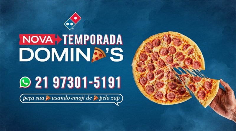 Novidade Domino's Pizza: consumidor poderá usar emoji para realizar seu pedido