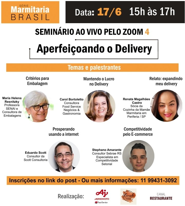 Seminário gratuito "Aperfeiçoando o Delivery"