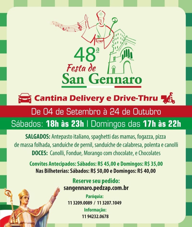 48ª Festa de San Gennaro começa neste sábado na Mooca, em São Paulo