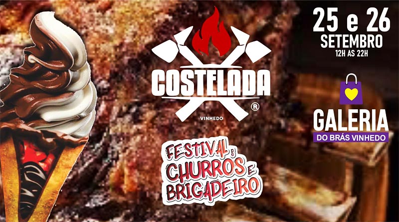 Vinhedo recebe neste fim de semana Costelada e Festival do Churros e Brigadeiro