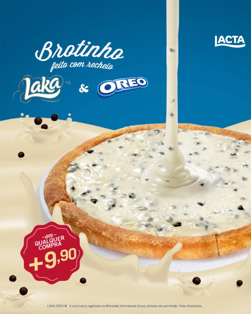 Novidade! Domino's lança brotinho Laka Oreo