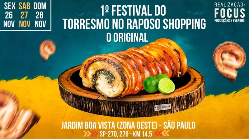 Festival do Torresmo chega ao Raposo Shopping em SP entre os dias 26 e 28