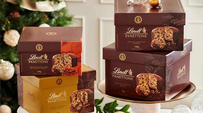 Lindt aposta em novas embalagens e lançamento de panettone para o Natal 2021