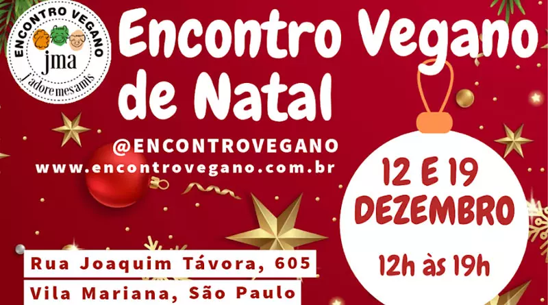 Edição de Natal do Encontro Vegano acontece em São Paulo nos dias 12 e 19