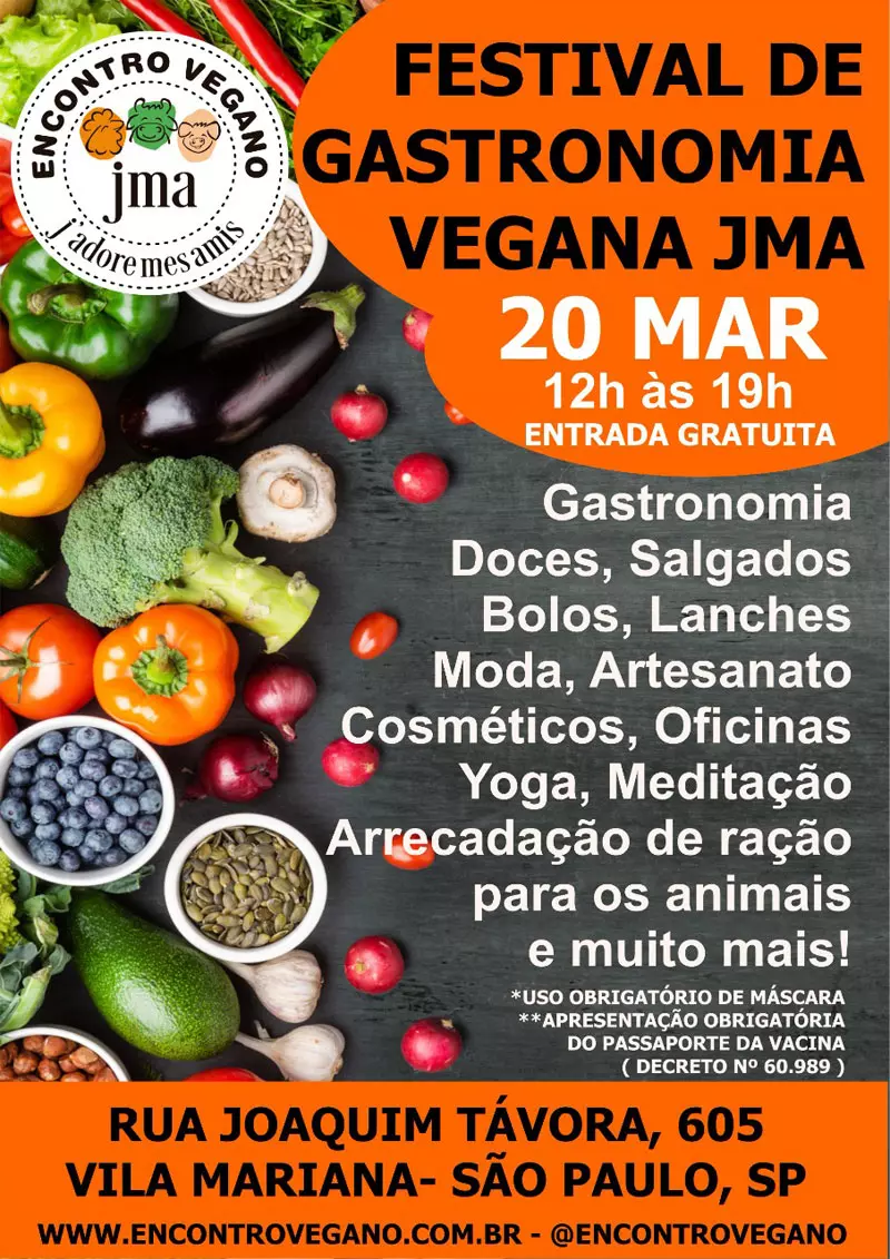Acontece neste domingo em SP a nova edição do Festival de Gastronomia Vegana