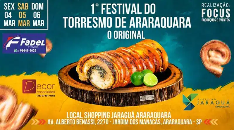 Araraquara recebe a partir desta sexta a 1ª edição do Festival do Torresmo