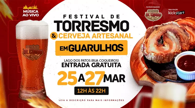 Festival de Torresmo e Cerveja Artesanal tem início nesta sexta em Guarulhos