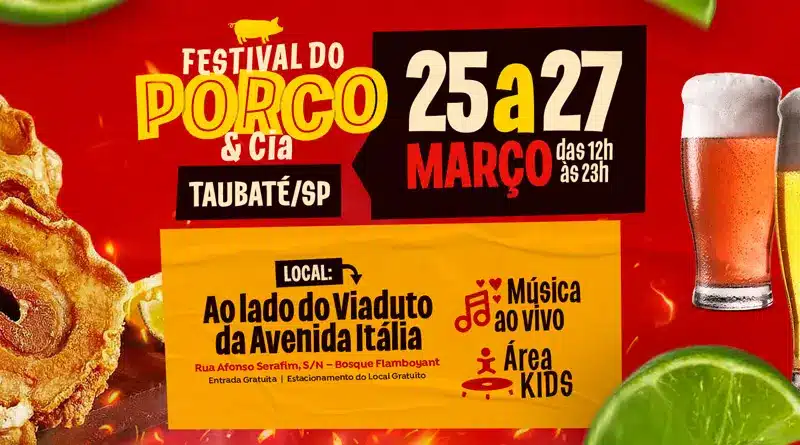 Festival do Porco & Cia começa sexta em Taubaté